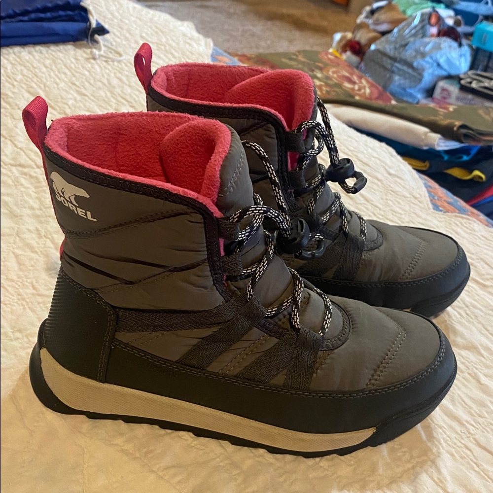 Sorel Kids Gray and Pink Whitney Boot